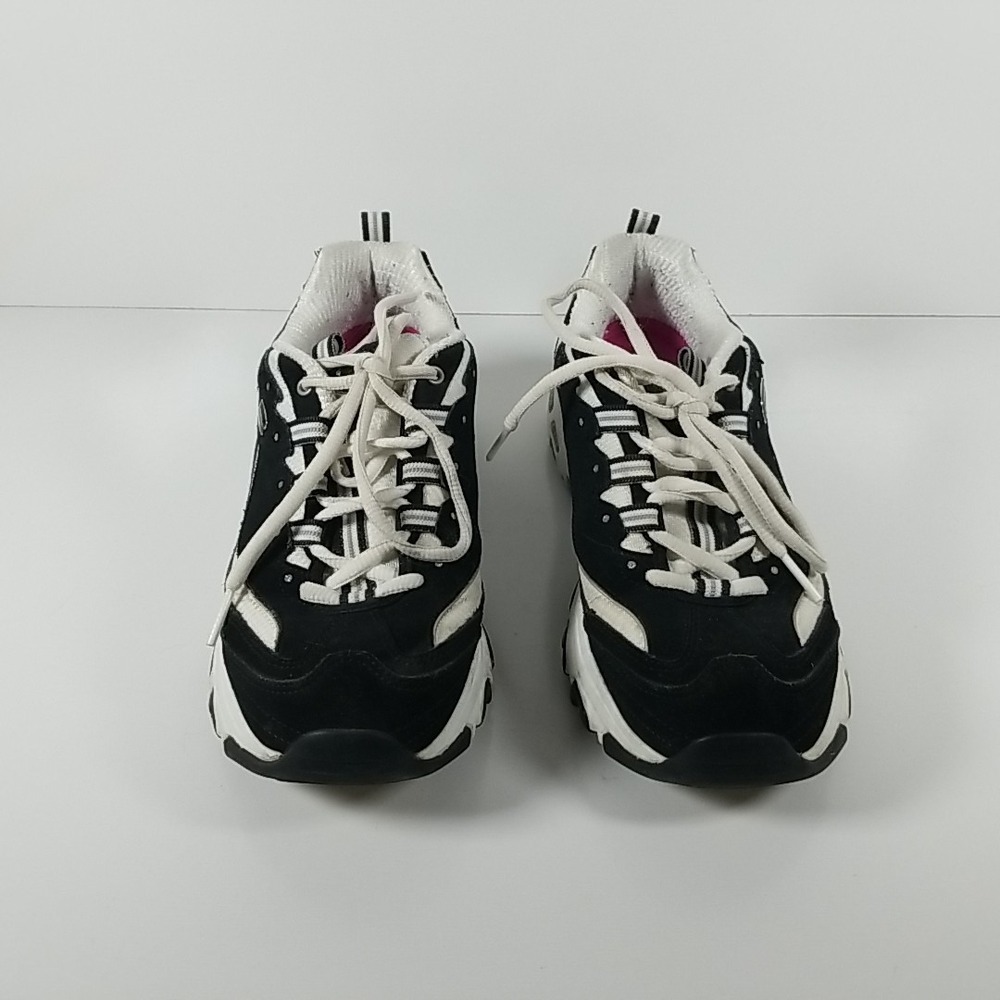 Skechers D'Lites Biggest Fan Woman Shoes - Black - 7.5 Size